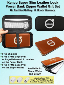 Kenco Power Bank Zipper Wallet Gift Set